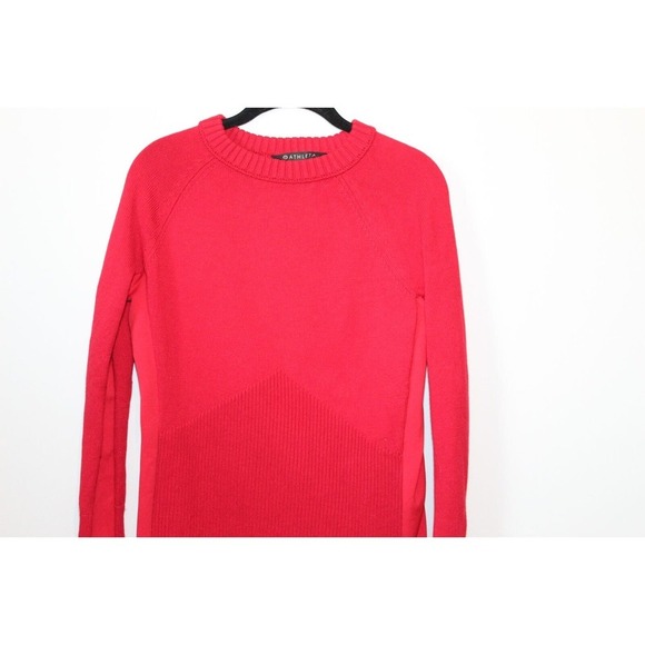 ✨2/$20 *Altered* Athleta Mesa Hybrid Sweater Wool Blend Radiant Red Small H12450 - Picture 5 of 13